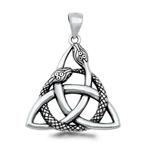 Silver Pendant - Celtic Snake