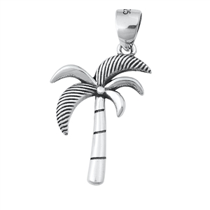 Silver Pendant - Palm Tree