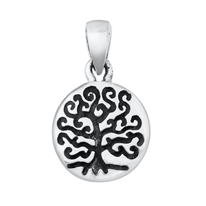 Silver Pendant - Tree w/ Roots