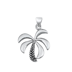 Silver Pendant - Palm Trees