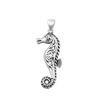 Silver Pendant - Seahorse