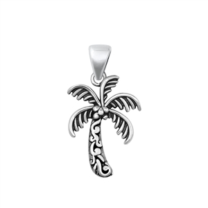 Silver Pendant - Palm Tree