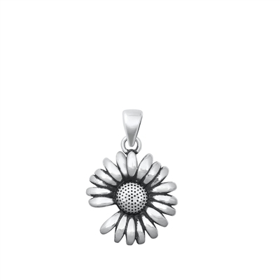 Silver Pendant - Daisy Flower