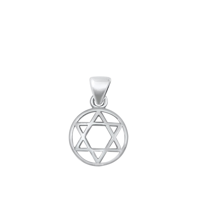 Silver Pendant - Jewish Star