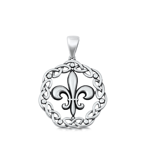 Silver Pendant - Fleur De Lise