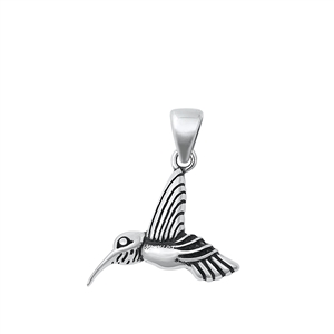 Silver Pendant - Hummingbird