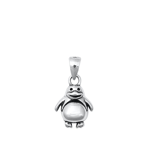 Silver Pendant - Penguin