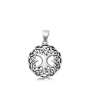 Silver Pendant - Celtic & Tree
