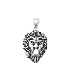 Silver Pendant - Lion Head