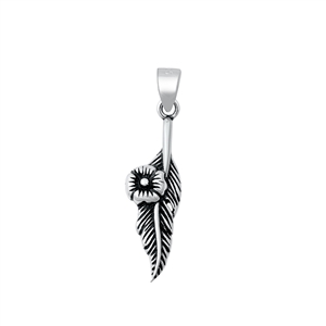 Silver Pendant - Feather