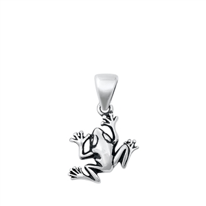 Silver Pendant - Frog