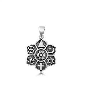 Silver Pendant - Religious Symbols