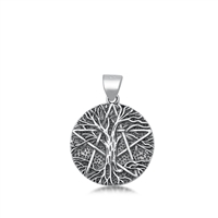 Silver Pendant - Tree of Life & Star