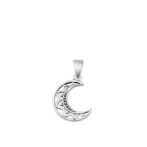 Silver Pendant - Crescent Moon