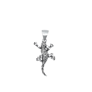 Silver Pendant - Lizard