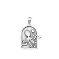 Silver Pendant - Octopus