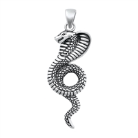 Silver Pendant - Cobra Snake