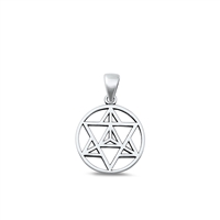 Silver Pendant - Celtic Merkabah