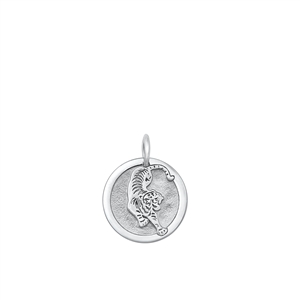 Silver Pendant -  Zodiac Tiger