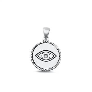 Silver Pendant - Evil Eye