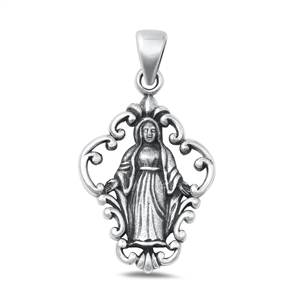 Silver Pendant - Virgin Mary