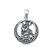 Silver Pendant - St. Christopher