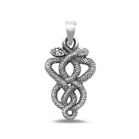 Silver Pendant - Snakes