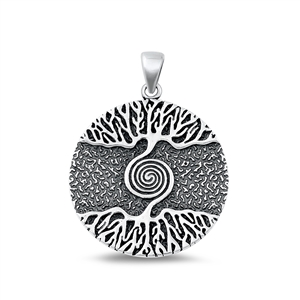 Silver Pendant - Roots
