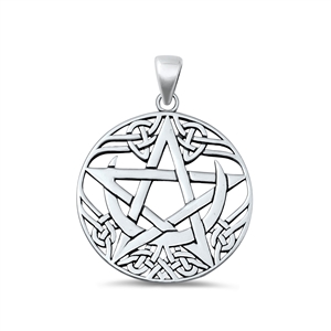 Silver Pendant - Celtic Pentagram