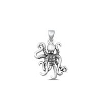 Silver Pendant - Octopus