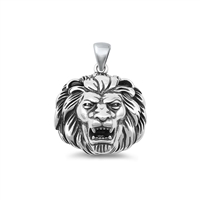 Silver Pendant - Lion Head