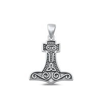 Silver Pendant - Celtic Hammer