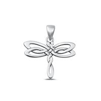 Silver Pendant - Celtic Dragonfly