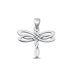 Silver Pendant - Celtic Dragonfly