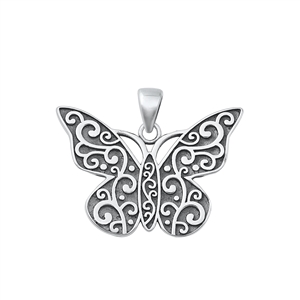 Silver Pendant - Butterfly