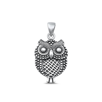 Silver Pendant - Owl