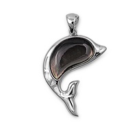 Silver Stone Pendant - Dolphin