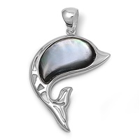 Silver Stone Pendant - Dolphin