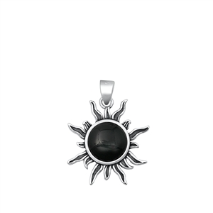 Silver Stone Pendant - Sun