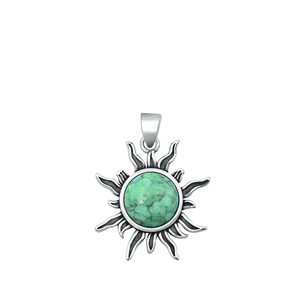 Silver Stone Pendant - Sun