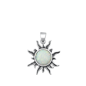 Silver Stone Pendant - Sun