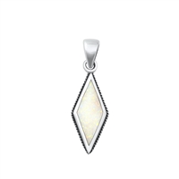 Silver Lab Opal Pendant