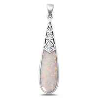 Silver Lab Opal Pendant