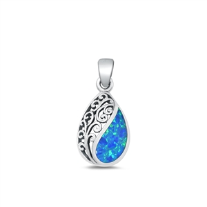 Silver Lab Opal Pendant