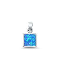 Silver Lab Opal Pendant