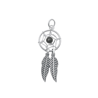 Silver Stone Pendant - Dreamcatcher