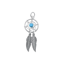 Silver Stone Pendant - Dreamcatcher