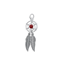 Silver Stone Pendant - Dreamcatcher