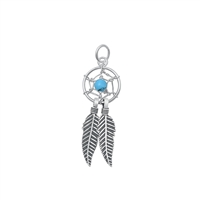 Silver Stone Pendant - Dreamcatcher