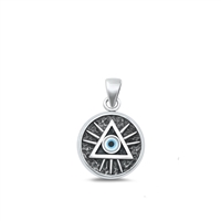 Silver Pendant - Evil Eye